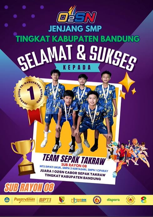 Juara 1 O2SN Cabor Sepak Takraw Tingkat Kabupaten Bandung